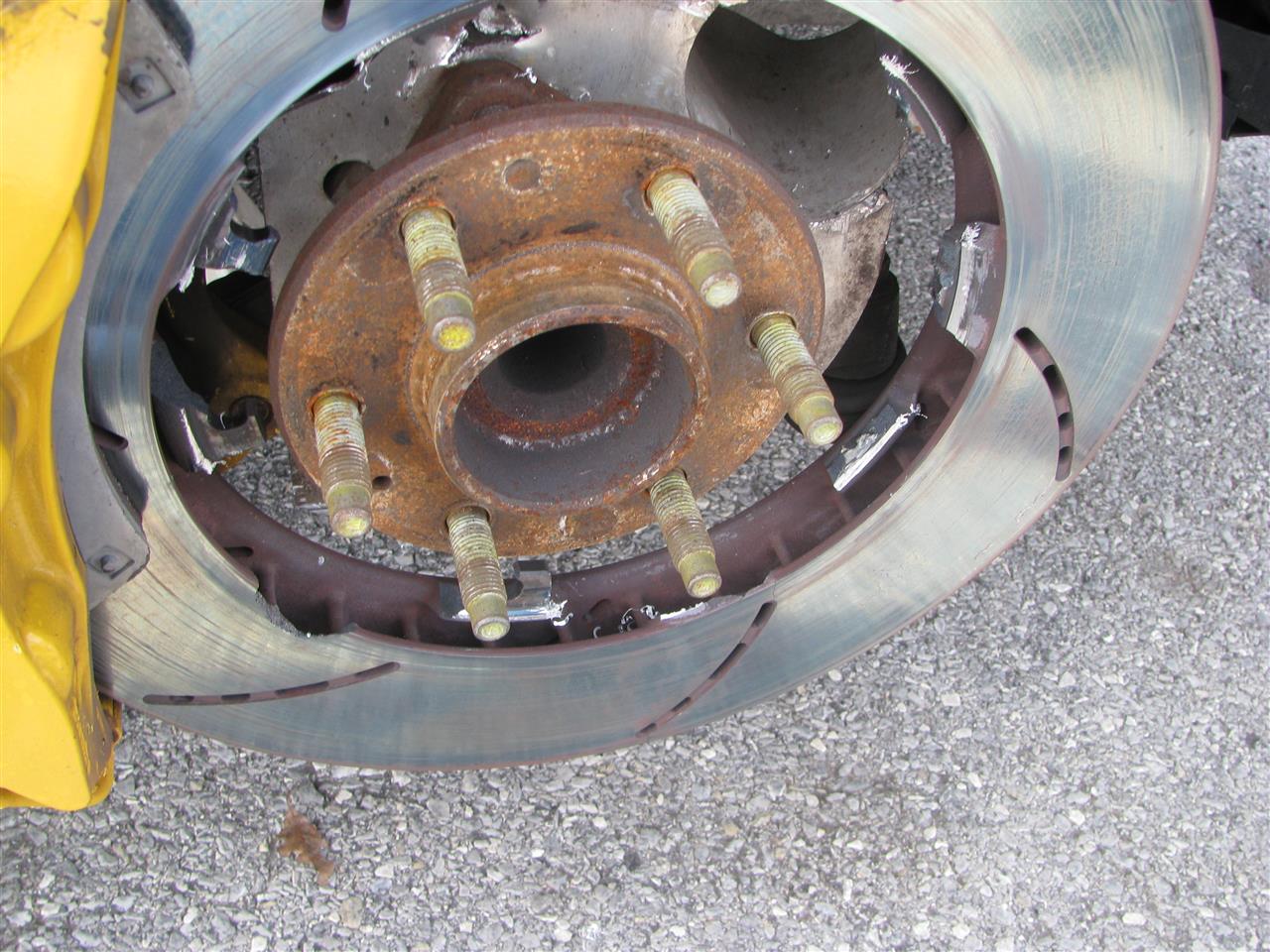 Catastrophic RacingBrake 2piece rotor failure on track NASIOC